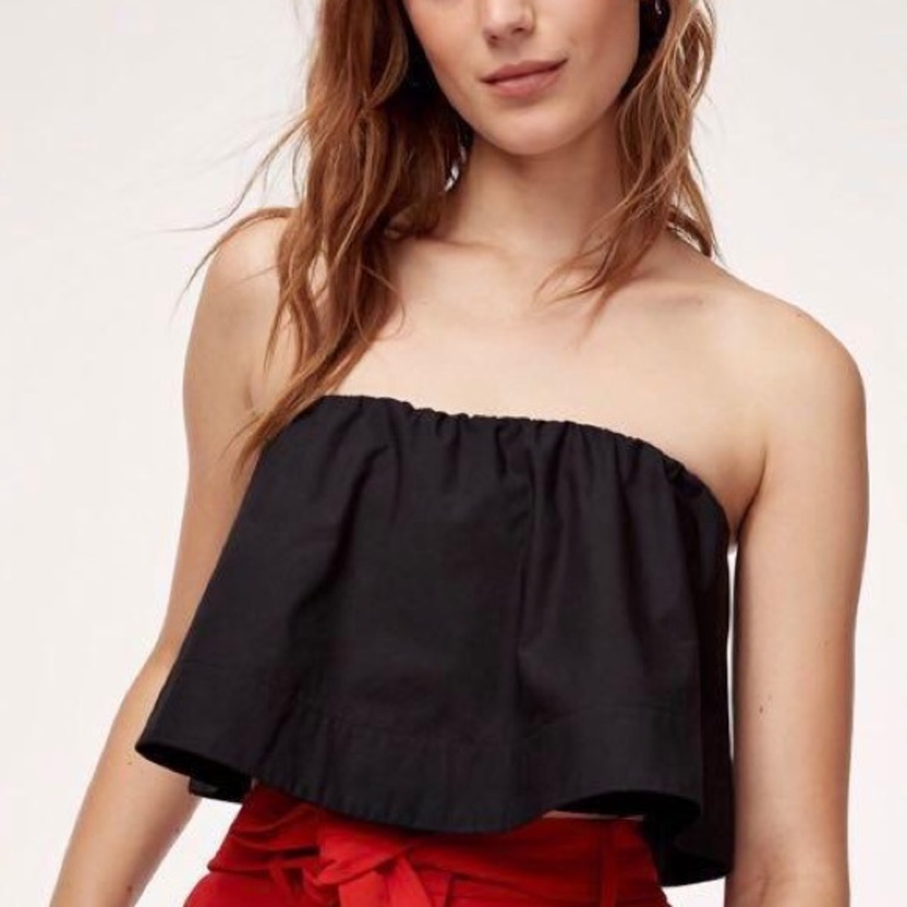 Aritzia Black Crop Top